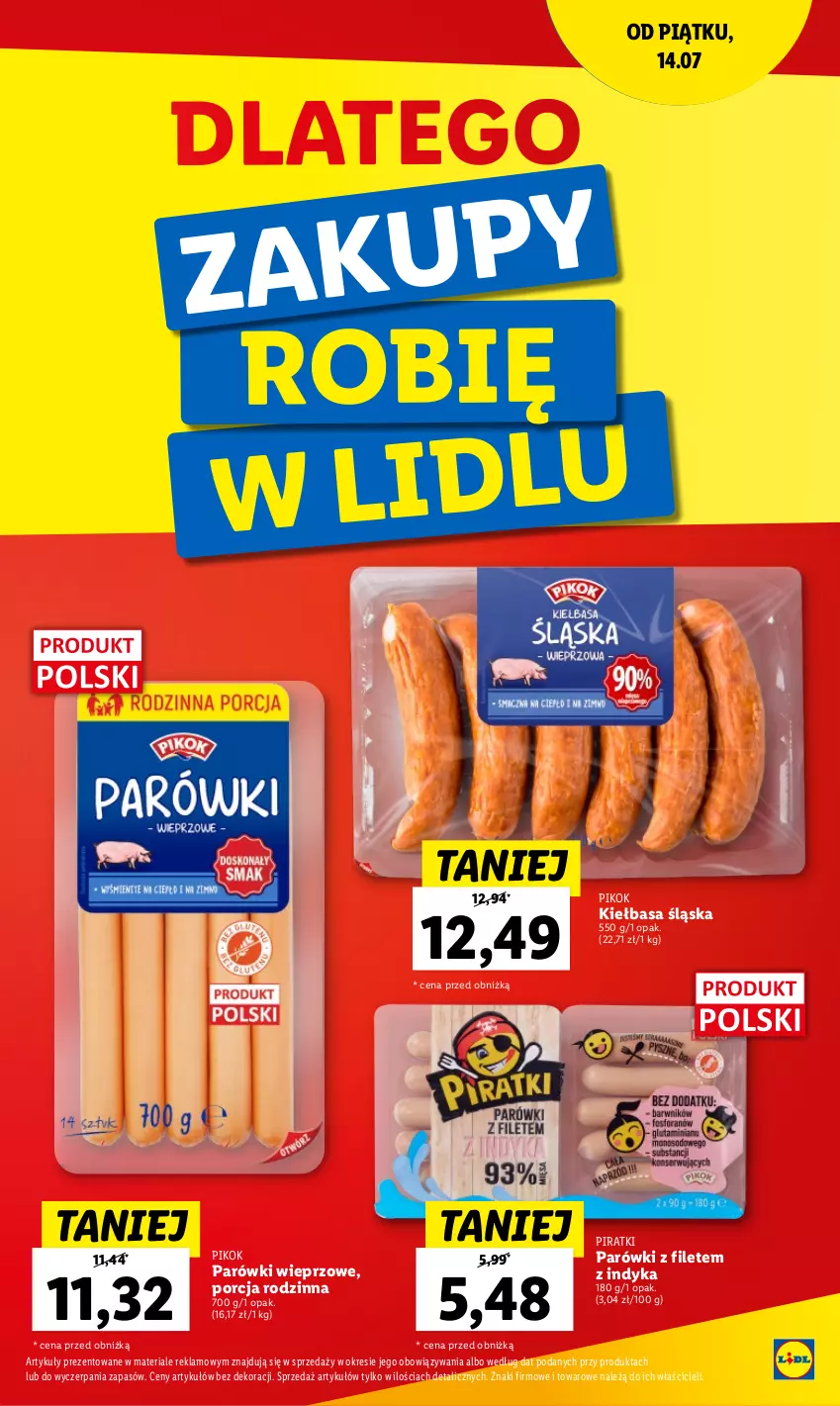 Gazetka promocyjna Lidl - GAZETKA - ważna 20.07 do 22.07.2023 - strona 33 - produkty: Kiełbasa, Kiełbasa śląska, Parówki, PIKOK, Por