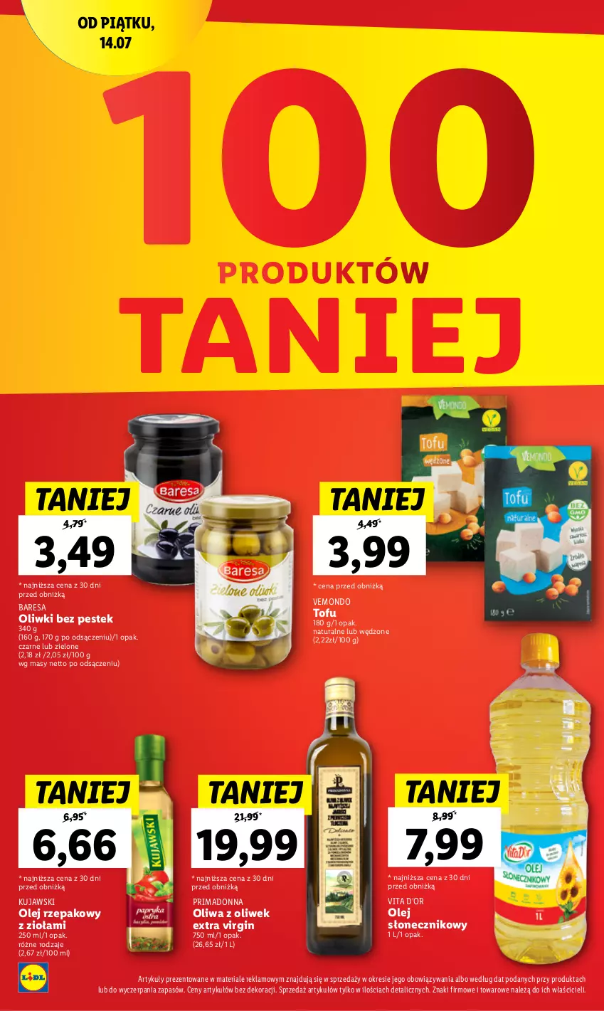 Gazetka promocyjna Lidl - GAZETKA - ważna 20.07 do 22.07.2023 - strona 40 - produkty: Gin, Kujawski, Olej, Olej rzepakowy, Olej słonecznikowy, Oliwa z oliwek, Oliwki, Prima, Stek, Tofu