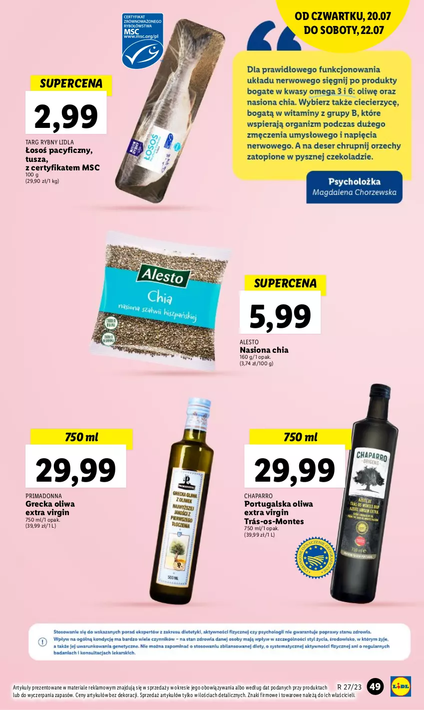 Gazetka promocyjna Lidl - GAZETKA - ważna 20.07 do 22.07.2023 - strona 49 - produkty: Chia, Gin, Monte, O nas, Por, Prima, Tusz