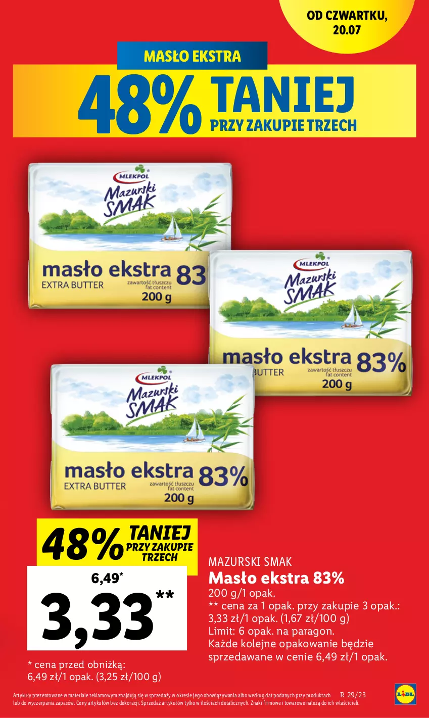 Gazetka promocyjna Lidl - GAZETKA - ważna 20.07 do 22.07.2023 - strona 5 - produkty: Masło, Olej