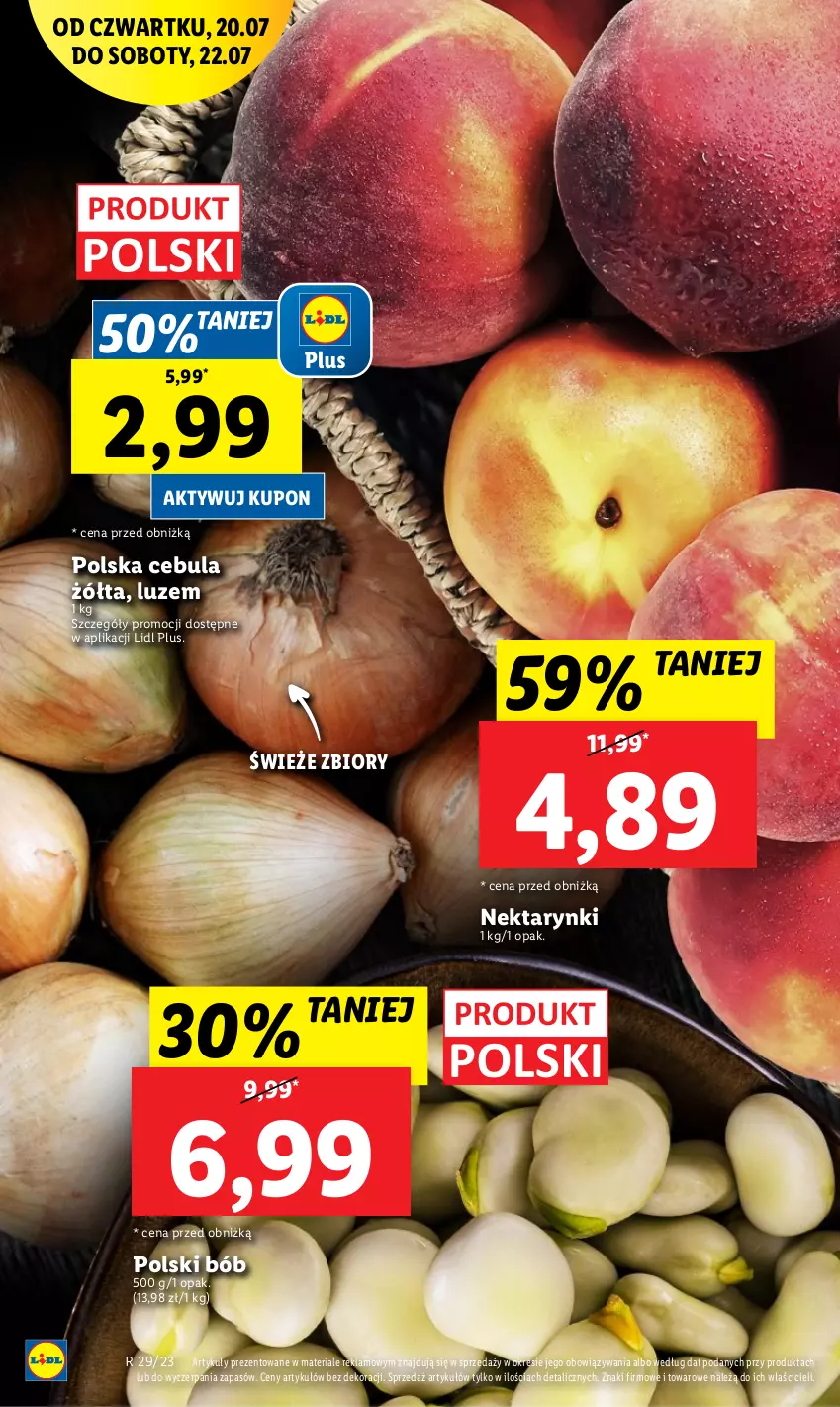 Gazetka promocyjna Lidl - GAZETKA - ważna 20.07 do 22.07.2023 - strona 56 - produkty: Cebula, Nektar