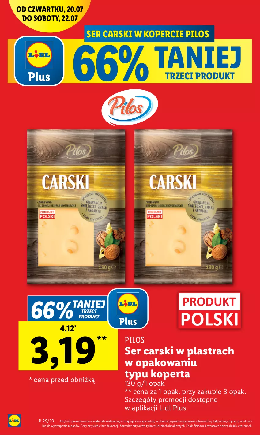 Gazetka promocyjna Lidl - GAZETKA - ważna 20.07 do 22.07.2023 - strona 6 - produkty: Cars, Pilos, Ser