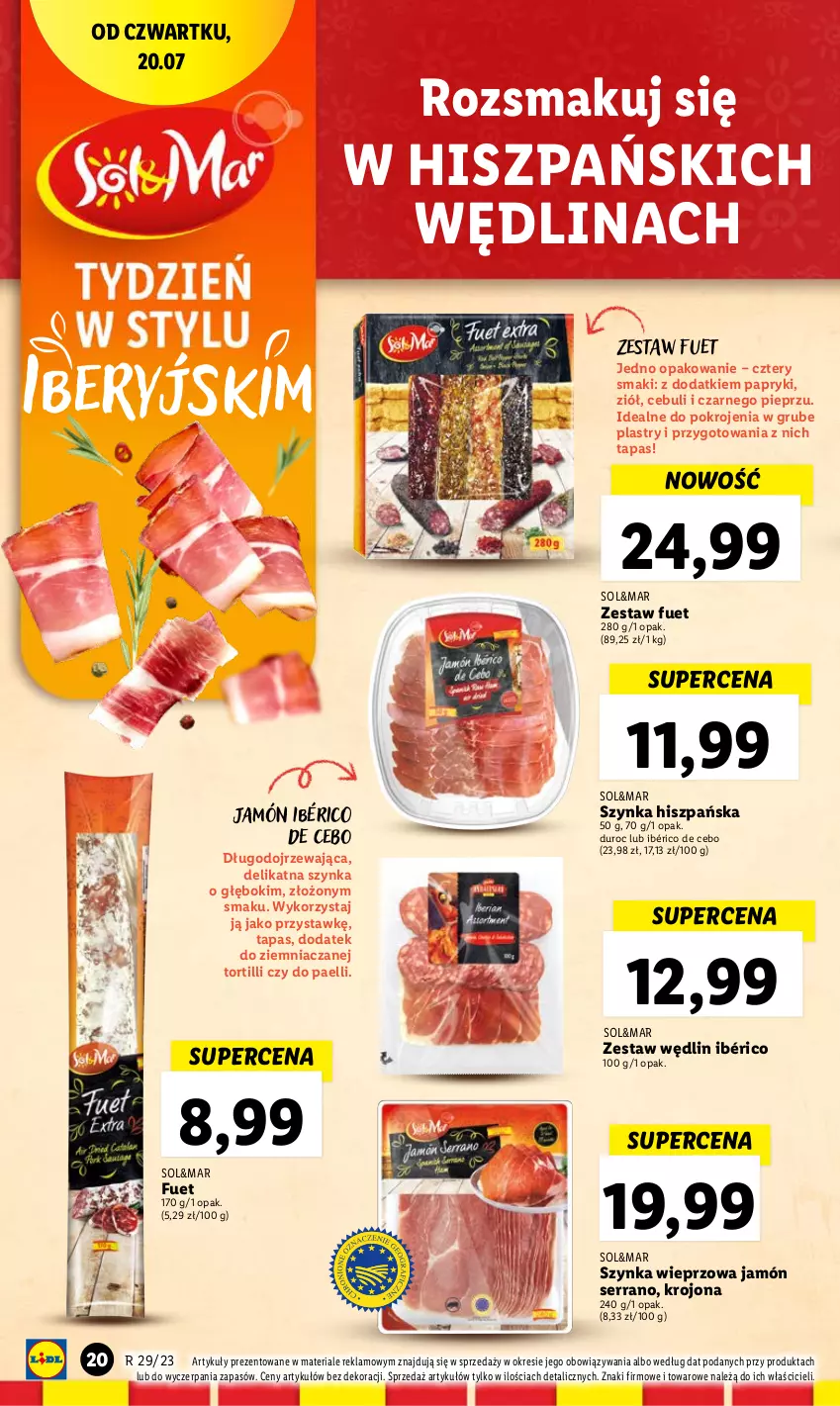 Gazetka promocyjna Lidl - GAZETKA - ważna 20.07 do 22.07.2023 - strona 60 - produkty: Jamón serrano, Pieprz, Ser, Szynka, Szynka wieprzowa, Wędlina