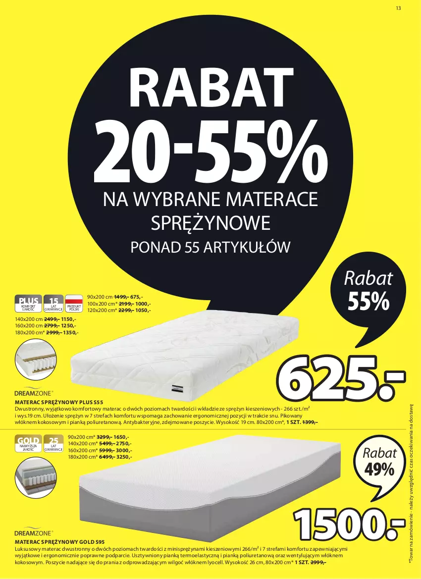 Gazetka promocyjna Jysk - Oferta tygodnia - ważna 01.09 do 14.09.2021 - strona 14 - produkty: Fa, Kokos, LG, Materac, Materac sprężynowy, Sok, Tera