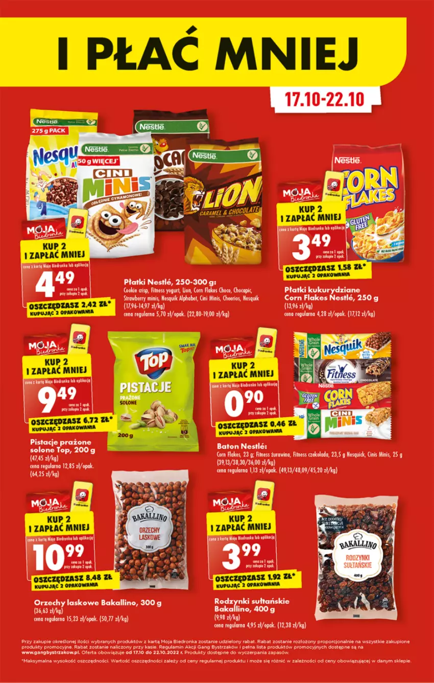 Gazetka promocyjna Biedronka - W tym tygodniu P - ważna 17.10 do 22.10.2022 - strona 31 - produkty: Cheerios, Cini Minis, Corn flakes, Czekolada, Dron, Fa, Nesquik, Por, Rodzynki, Sok