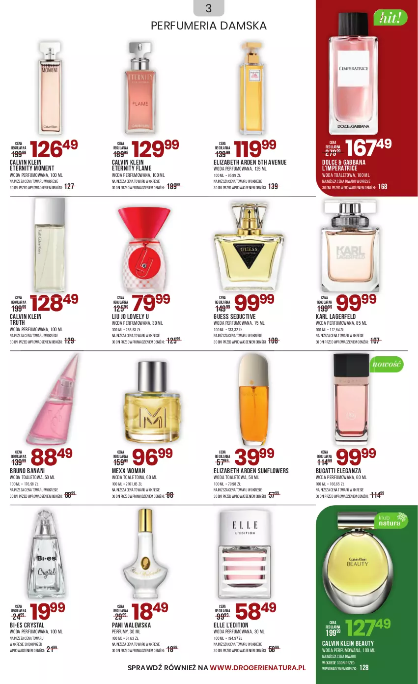 Gazetka promocyjna Drogerie Natura - Gazetka Drogerie Natura - ważna 17.10 do 30.10.2023 - strona 3 - produkty: Bruno Banani, Calvin Klein, Elizabeth Arden, Karl Lagerfeld, Lovely, Mexx, Perfum, Woda, Woda perfumowana, Woda toaletowa