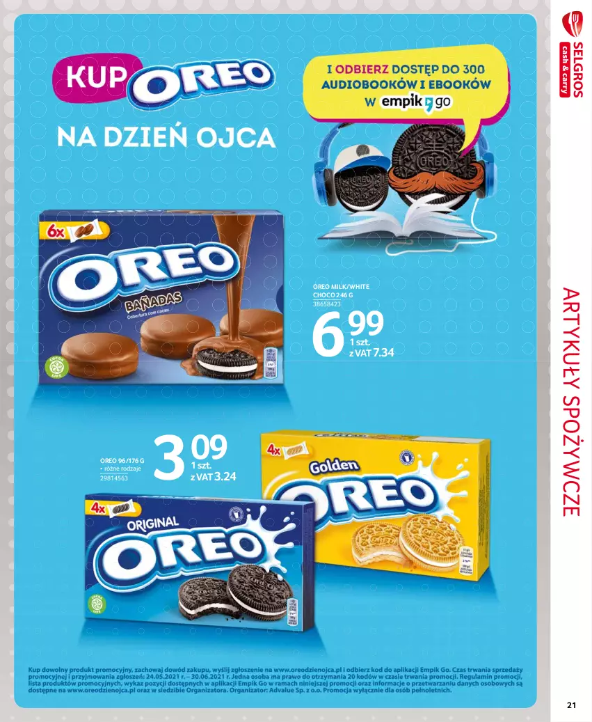 Gazetka promocyjna Selgros - Extra Oferta - ważna 01.06 do 30.06.2021 - strona 21 - produkty: Artykuły spożywcze, Oreo