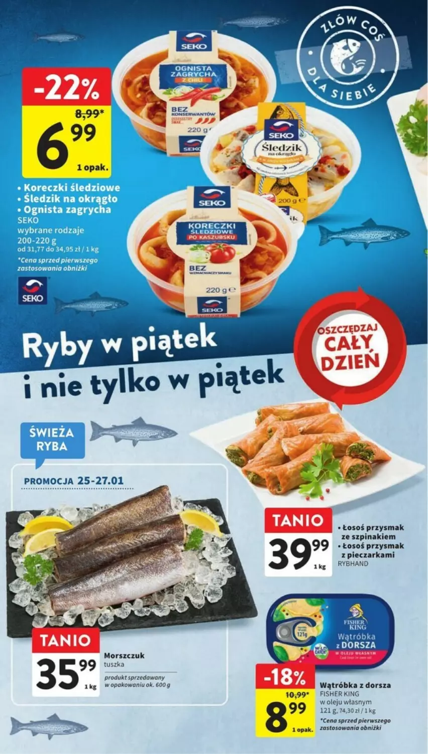 Gazetka promocyjna Intermarche - ważna 25.01 do 31.01.2024 - strona 10 - produkty: Dorsz, Piec, Pieczarka, Szpinak