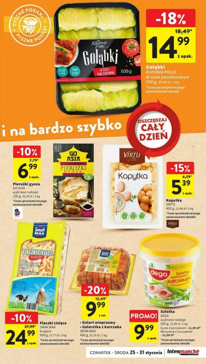 Gazetka promocyjna Intermarche - ważna 25.01 do 31.01.2024 - strona 14 - produkty: Dega, Gala, Galaretka, Gyros, Kopytka, Kurczak, Virtu