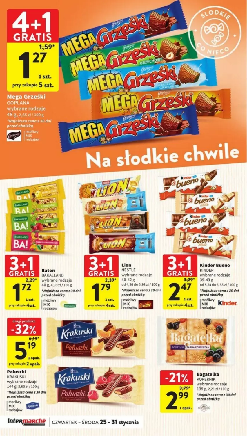 Gazetka promocyjna Intermarche - ważna 25.01 do 31.01.2024 - strona 19 - produkty: Kinder, Kinder Bueno, Krakus, Krakuski, Lion