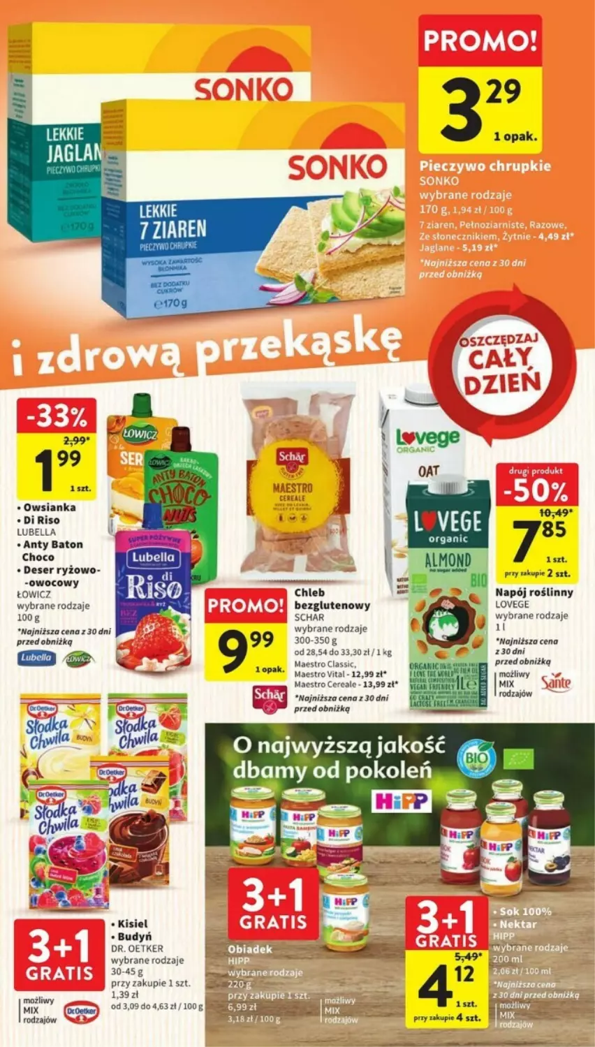 Gazetka promocyjna Intermarche - ważna 25.01 do 31.01.2024 - strona 20 - produkty: Baton, Bell, Bella, Budyń, Chleb, Deser, Dr. Oetker, Kisiel, Lubella, Napój, Napój roślinny, Owsianka, Ryż, Ser