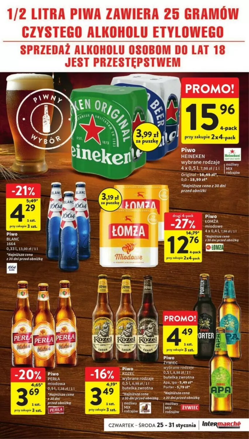 Gazetka promocyjna Intermarche - ważna 25.01 do 31.01.2024 - strona 27 - produkty: Gra, Heineken, Piwa, Piwo, Por