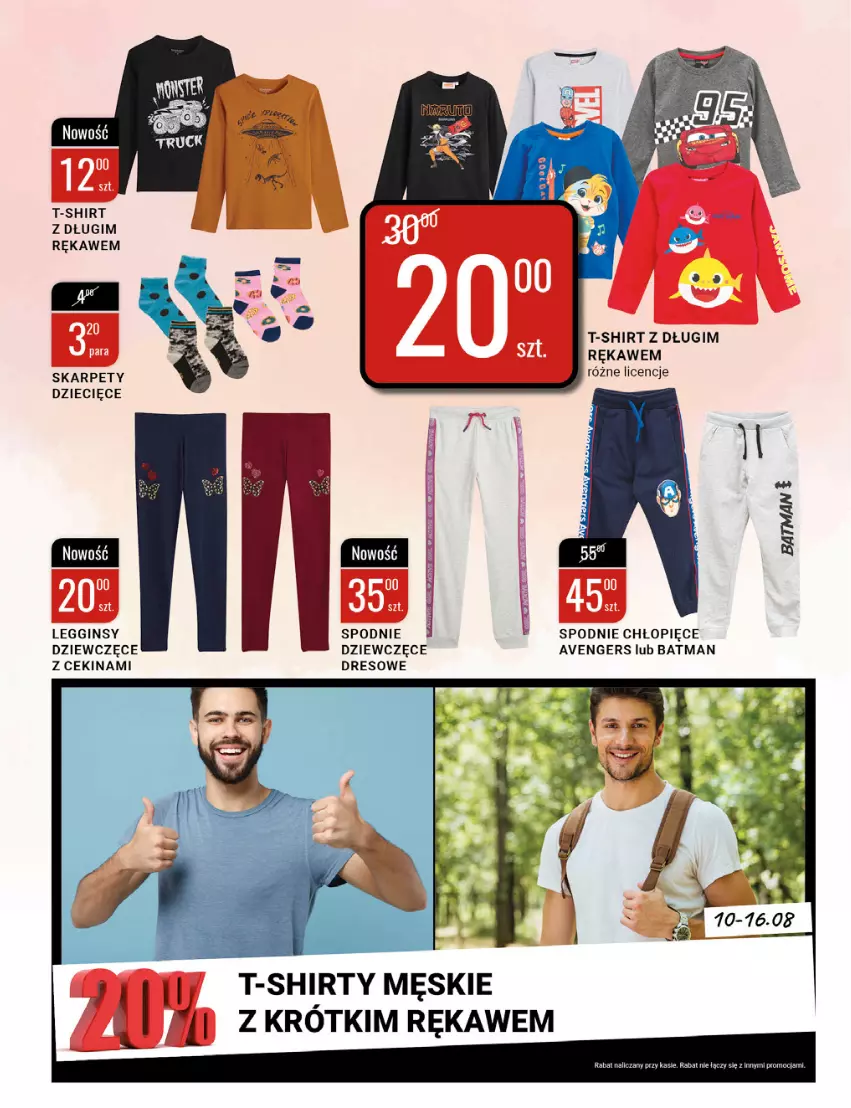 Gazetka promocyjna Bi1 - Soczyste okazje - ważna 10.08 do 16.08.2022 - strona 17 - produkty: Avengers, Dres, Dzieci, Gin, Karp, Legginsy, Spodnie, T-shirt