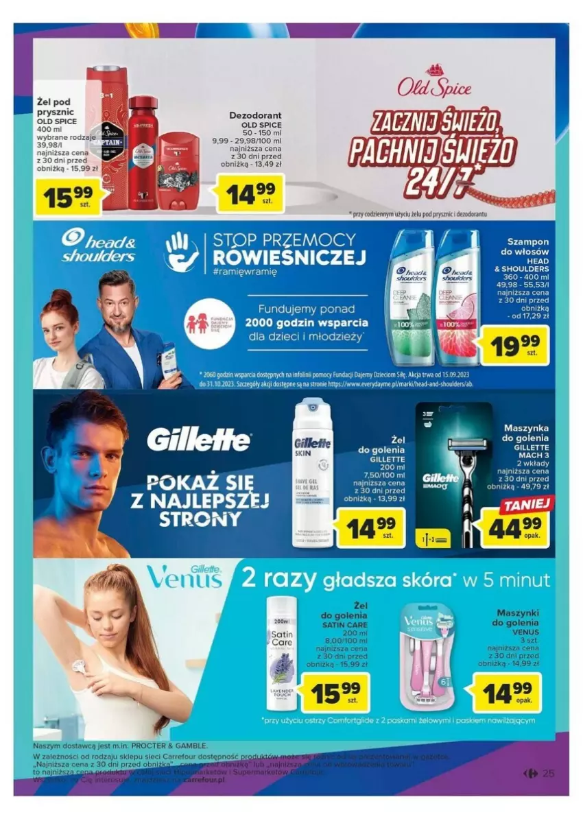 Gazetka promocyjna Carrefour - ważna 24.10 do 04.11.2023 - strona 18 - produkty: Dezodorant, Doom, Koc, Maszynka, Maszynka do golenia, Old Spice, Sati, Stek, Szynka, Venus