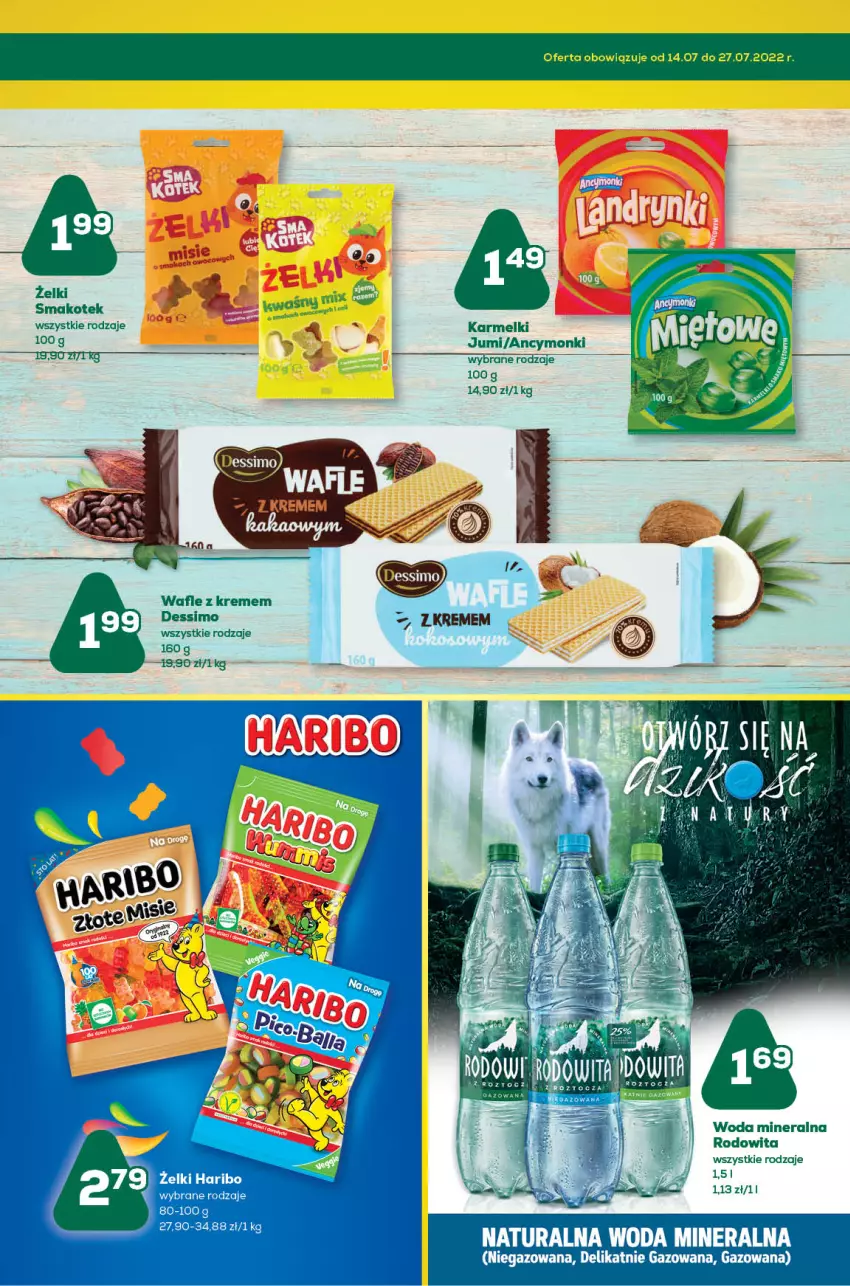 Gazetka promocyjna ABC - Gazetka - ważna 14.07 do 27.07.2022 - strona 9 - produkty: Fa, Haribo, Kotek, Wafle, Woda, Woda mineralna