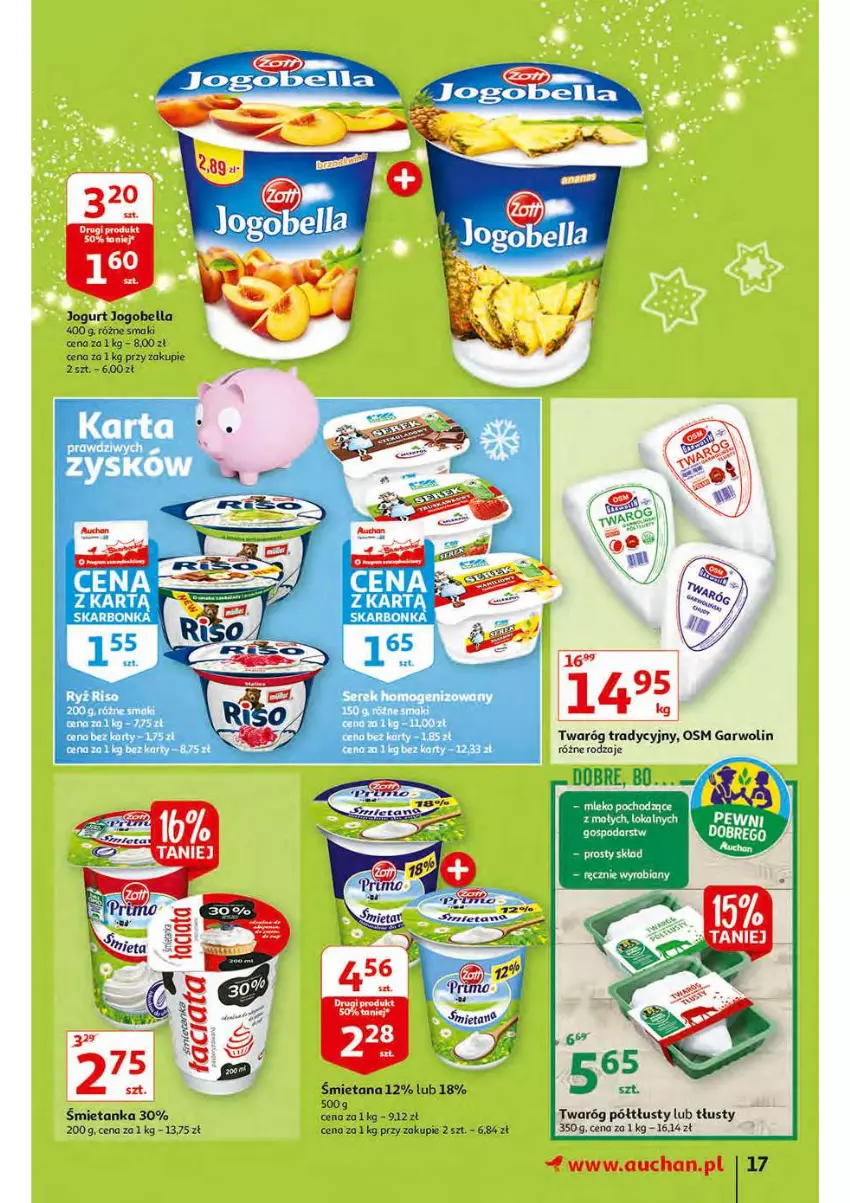 Gazetka promocyjna Auchan - Magia stołu wigilijnego Hipermarkety - ważna 16.12 do 24.12.2021 - strona 17 - produkty: Bell, Bella, Jogobella, Jogurt, Ser, Serek, Serek homogenizowany, Twaróg, Twaróg półtłusty