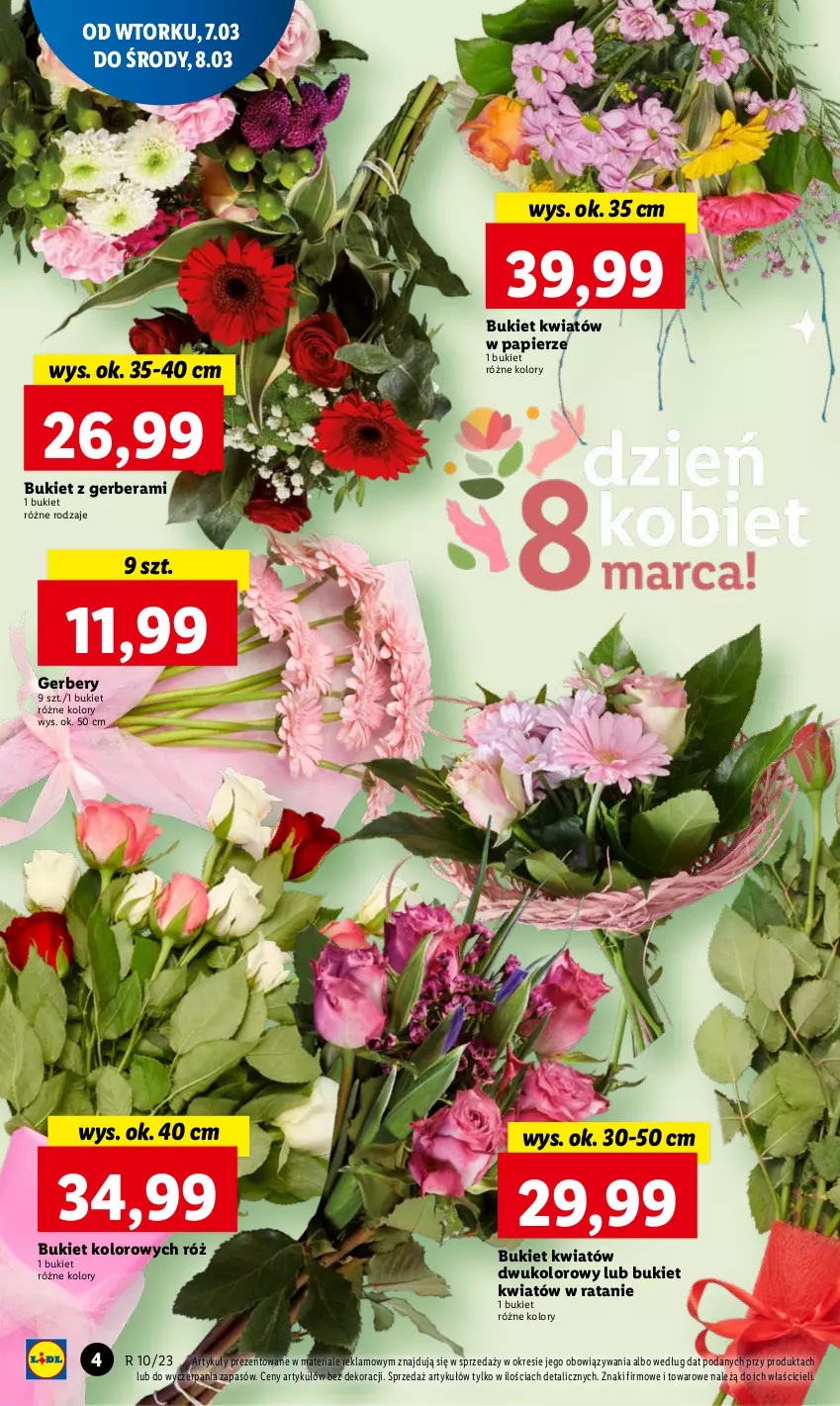 Gazetka promocyjna Lidl - GAZETKA - ważna 06.03 do 08.03.2023 - strona 4 - produkty: Bukiet, Gerber, Papier