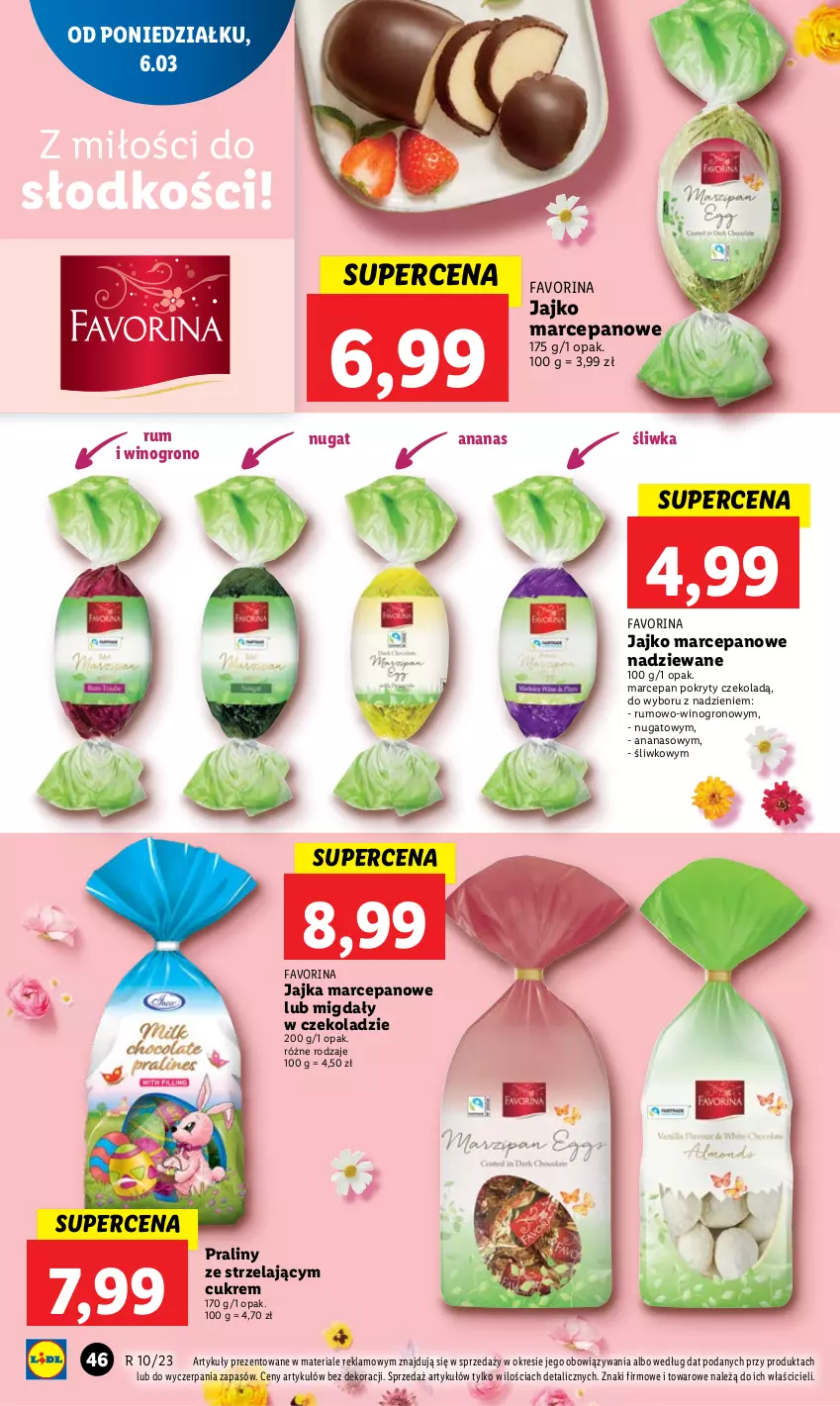 Gazetka promocyjna Lidl - GAZETKA - ważna 06.03 do 08.03.2023 - strona 50 - produkty: Ananas, Fa, Migdały, Migdały w czekoladzie, Praliny, Rum, Wino