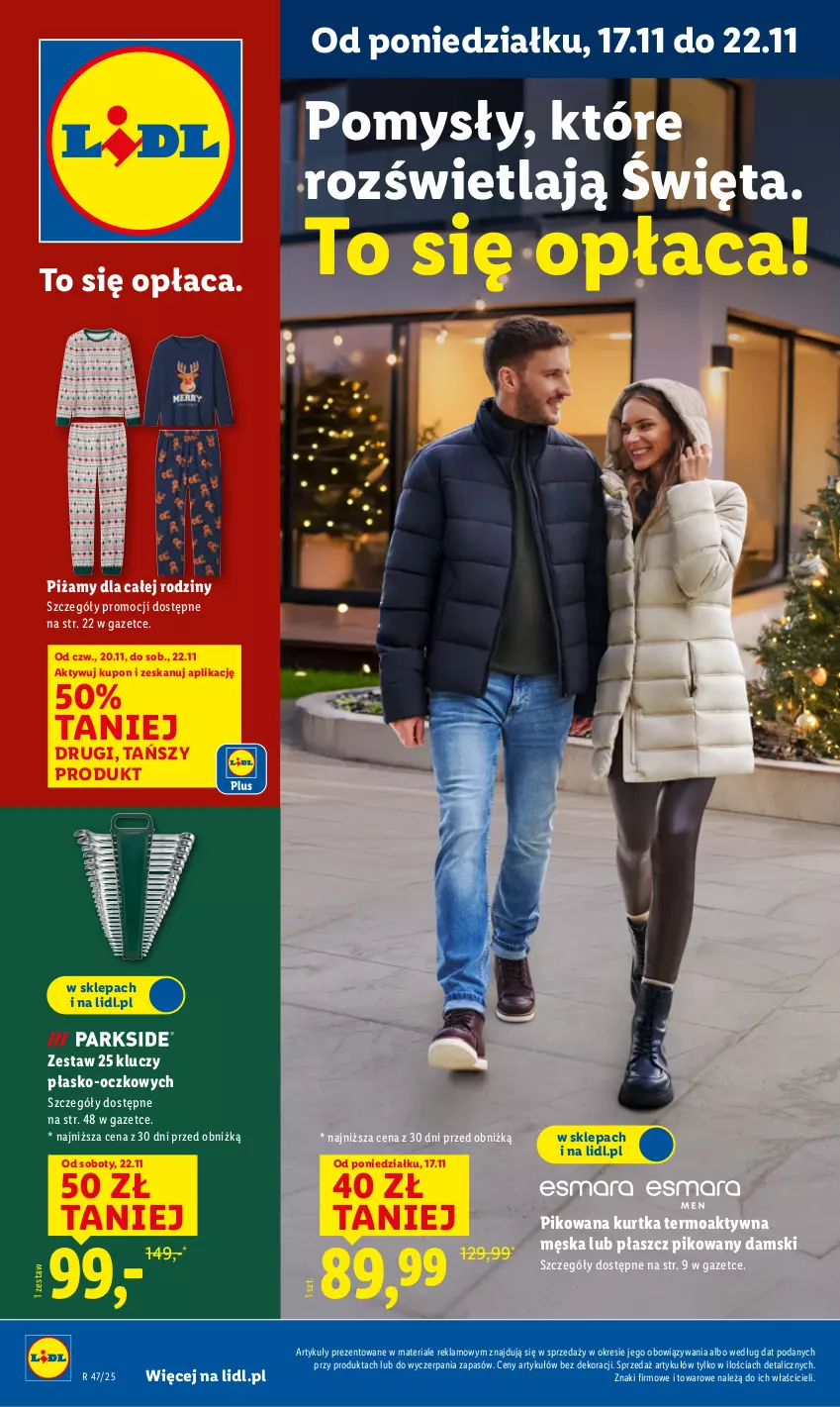 Gazetka promocyjna Lidl - GAZETKA - ważna 17.11 do 22.11.2025 - strona 1 - produkty: Kurtka, Płaszcz