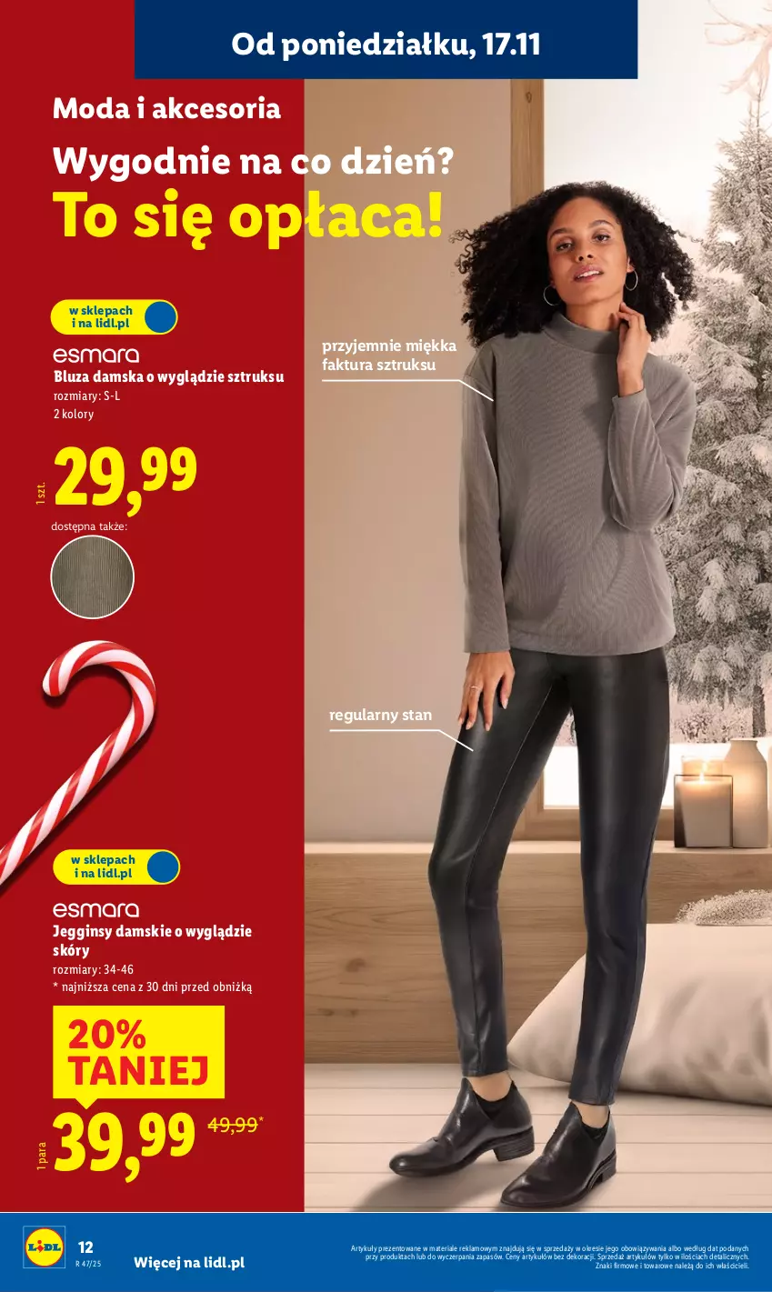 Gazetka promocyjna Lidl - GAZETKA - ważna 17.11 do 22.11.2025 - strona 16 - produkty: Bluza, Fa, Gin, Moda