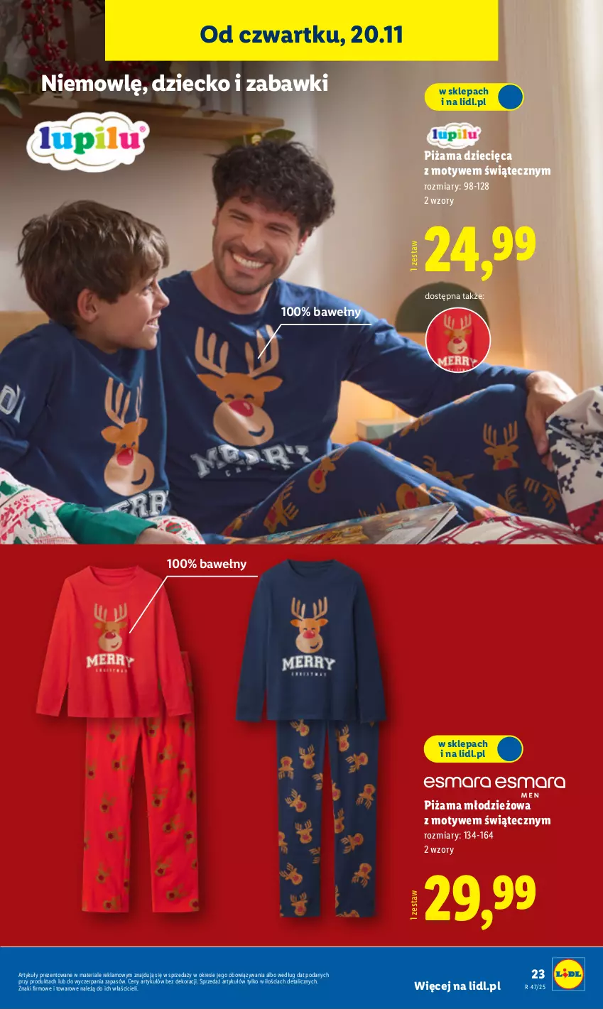 Gazetka promocyjna Lidl - GAZETKA - ważna 17.11 do 22.11.2025 - strona 27 - produkty: Dzieci, Piżama