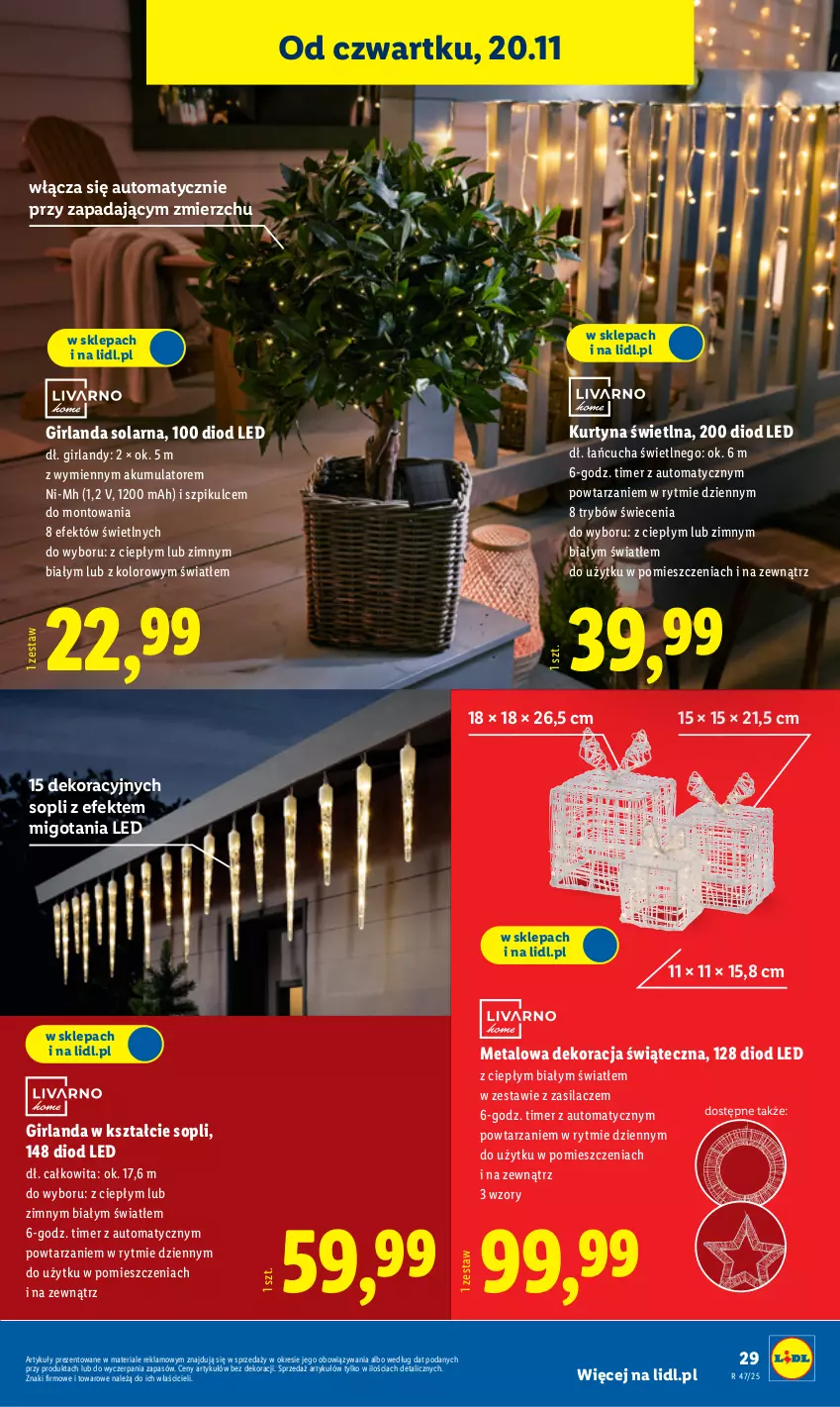 Gazetka promocyjna Lidl - GAZETKA - ważna 17.11 do 22.11.2025 - strona 33 - produkty: Akumulator, Dekoracja świąteczna, Girlanda