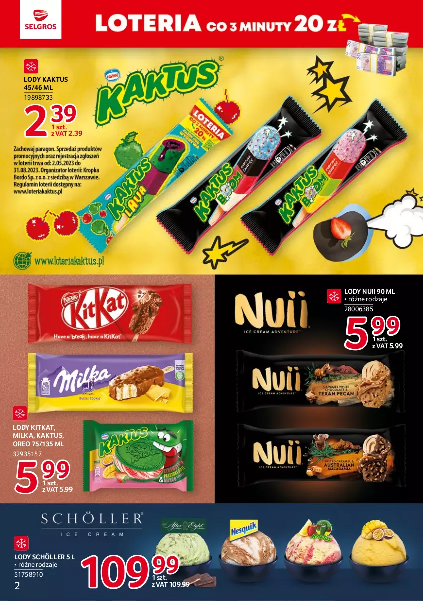 Gazetka promocyjna Selgros - Katalog Markowe Produkty - ważna 18.05 do 01.06.2023 - strona 2 - produkty: Kaktus, Lody, Milka, Oreo