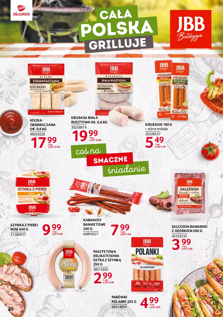 Gazetka promocyjna Selgros - Katalog Markowe Produkty - ważna 18.05 do 01.06.2023 - strona 28 - produkty: Kabanos, Kiełbasa, Kiełbasa biała, Lanki, Parówki, Pasztet, Salceson, Szynka