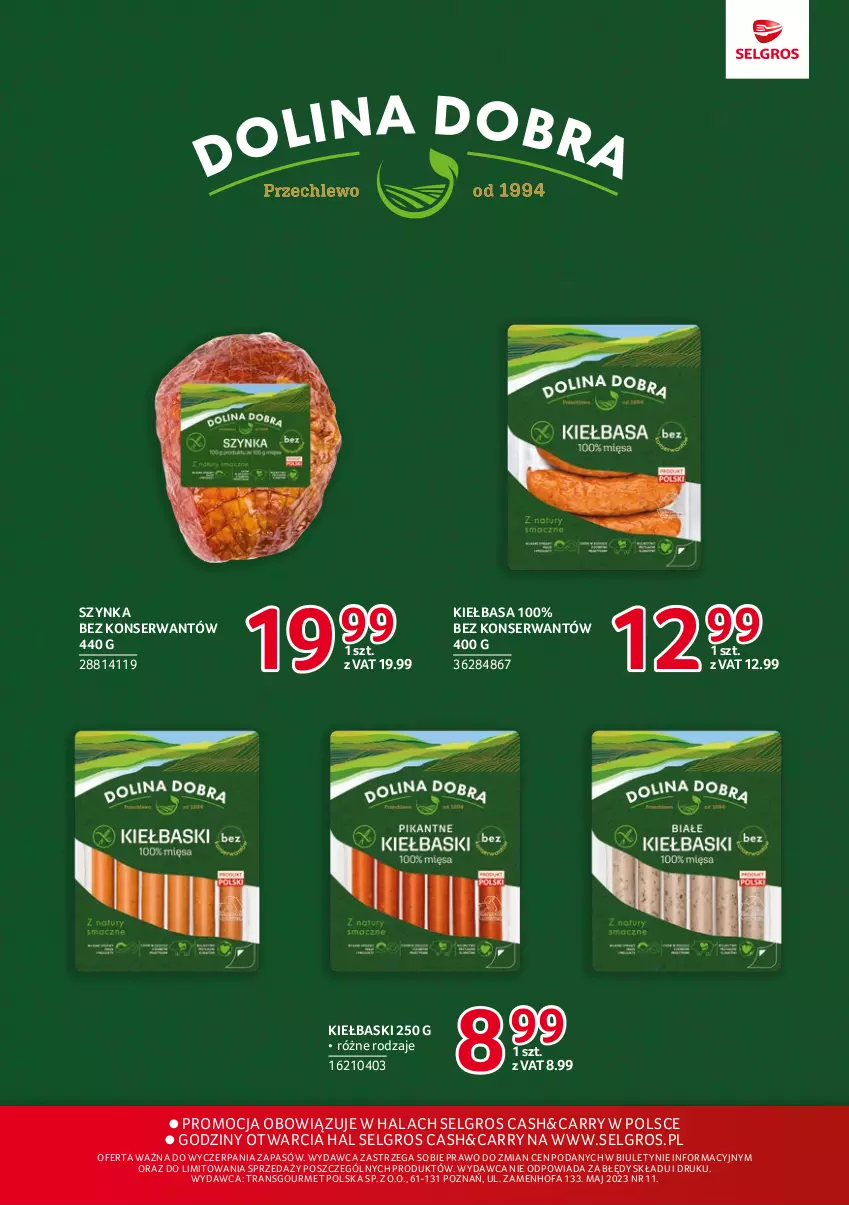 Gazetka promocyjna Selgros - Katalog Markowe Produkty - ważna 18.05 do 01.06.2023 - strona 31 - produkty: Fa, Kiełbasa, LG, Ser, Szynka, Tran