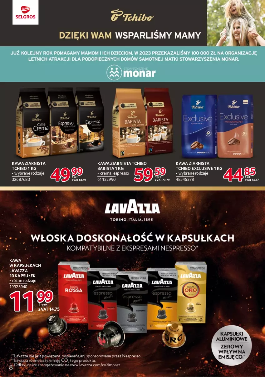 Gazetka promocyjna Selgros - Katalog Markowe Produkty - ważna 18.05 do 01.06.2023 - strona 8 - produkty: Kawa, Kawa ziarnista, Lavazza, Tchibo, Tchibo Barista