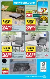 Gazetka promocyjna Aldi - Artykuły przemysłowe i tekstylia - Gazetka - ważna od 06.04 do 06.04.2024 - strona 5 - produkty: Krzesło ogrodowe, Dzbanek, Wycieraczka, Kosz, Krzesło, Poduszka