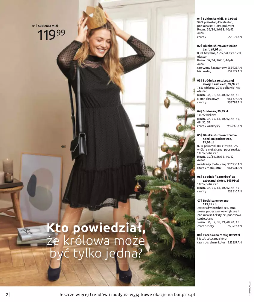 Gazetka promocyjna Bonprix - Moda na Wyjątkowe chwile - ważna 01.01 do 30.05.2021 - strona 4 - produkty: Botki, Fa, Spódnica, Spodnie, Sukienka, Torebka, Wełna