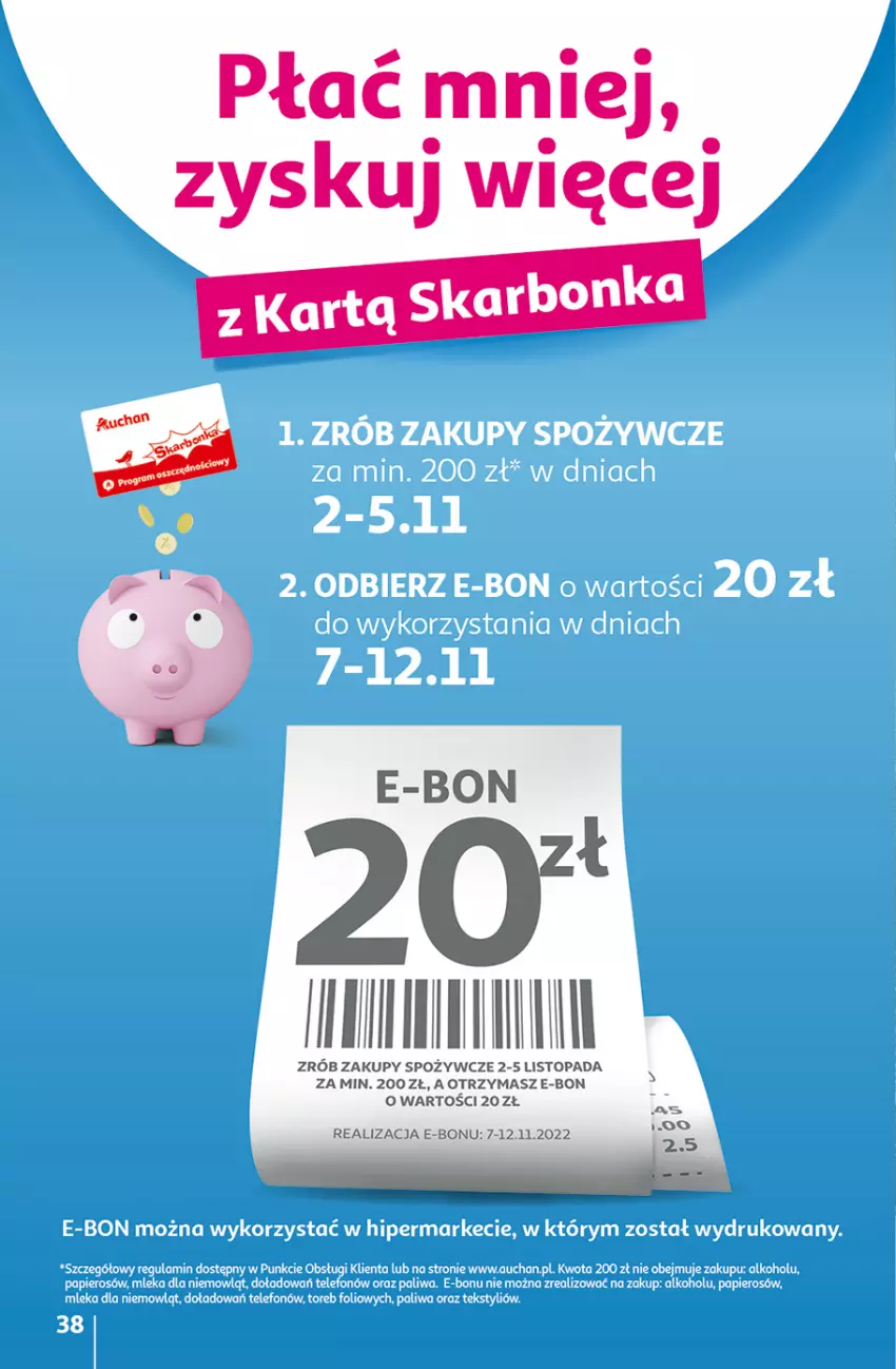 Gazetka promocyjna Auchan - Gazetka Koszyk Oszczędności Auchan Hipermarkety - ważna 03.11 do 09.11.2022 - strona 38