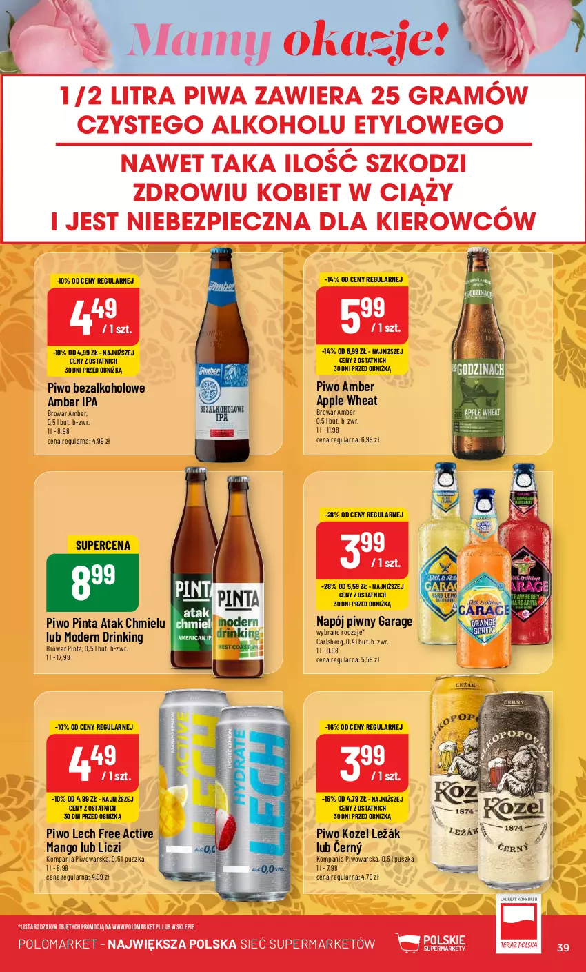 Gazetka promocyjna PoloMarket - Gazetka pomocyjna - ważna 22.05 do 28.05.2024 - strona 39 - produkty: Carlsberg, Kozel, Liczi, Mango, Napój, Piwo