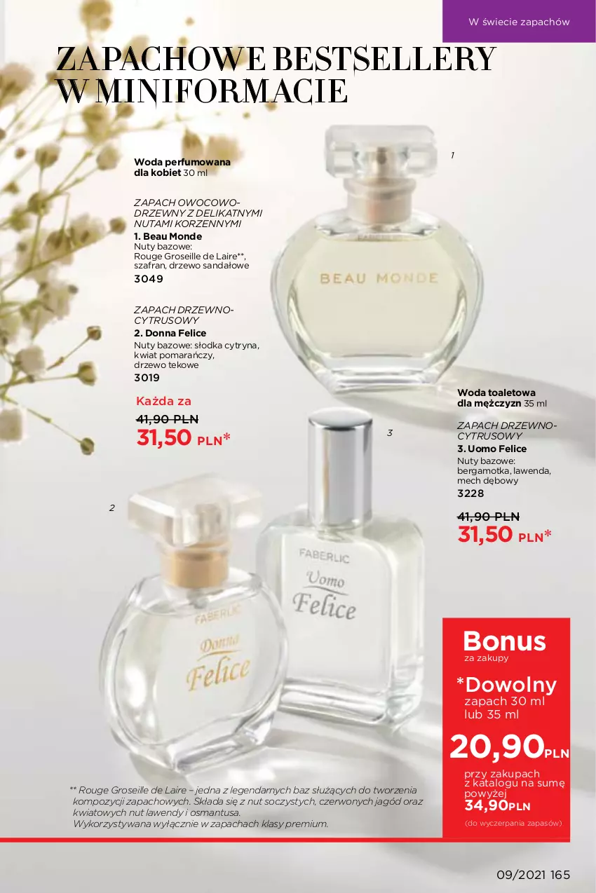 Gazetka promocyjna Faberlic - Gazetka - ważna 14.06 do 04.07.2021 - strona 165 - produkty: Nuty, Perfum, Sandał, Szafran, Woda, Woda perfumowana, Woda toaletowa