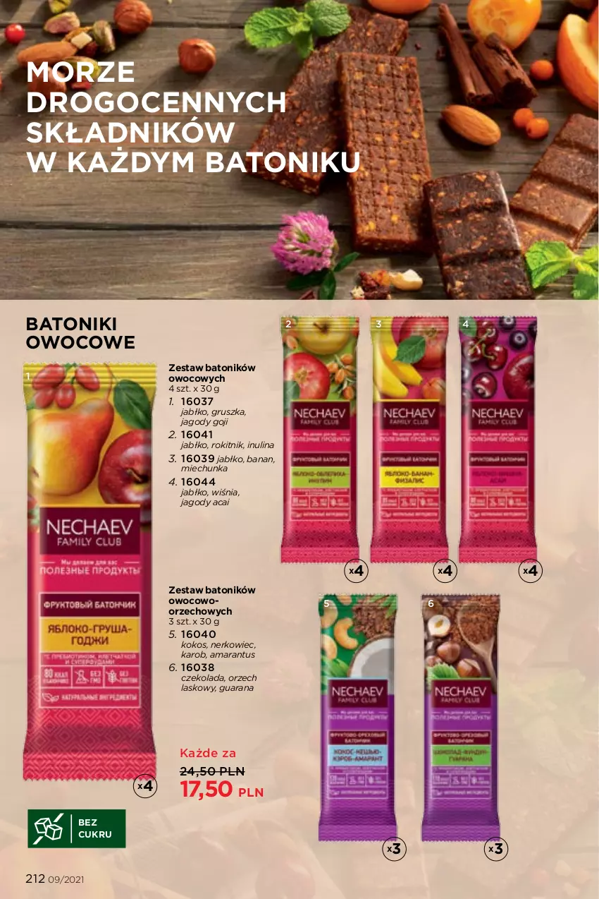 Gazetka promocyjna Faberlic - Gazetka - ważna 14.06 do 04.07.2021 - strona 212 - produkty: Baton, Czekolada, Jagody, Jagody goji, Kokos, Tonik