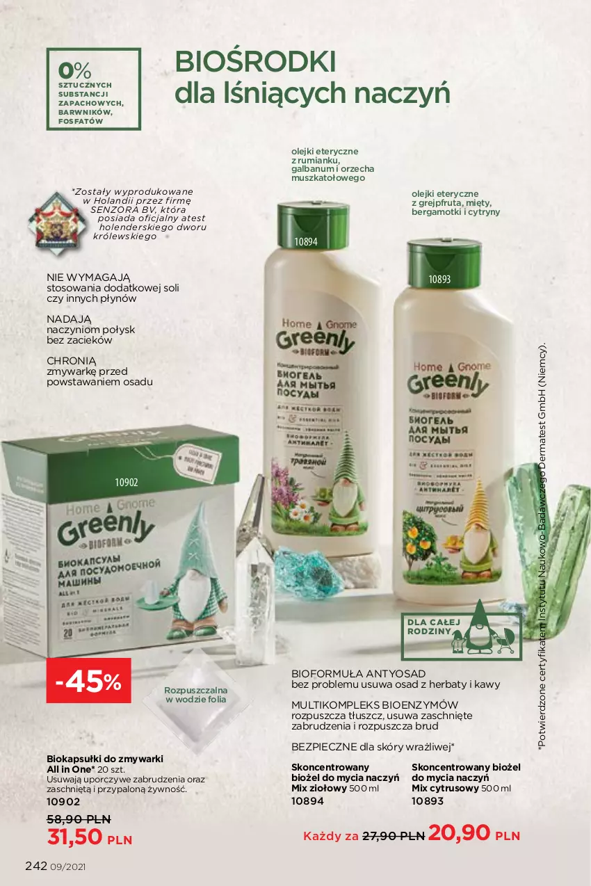 Gazetka promocyjna Faberlic - Gazetka - ważna 14.06 do 04.07.2021 - strona 242 - produkty: Biokap, Cytryny, Do mycia naczyń, Fa, Grejpfrut, Królewski, Mus, Okap, Olej, Piec, Por, Rum, Zmywarki