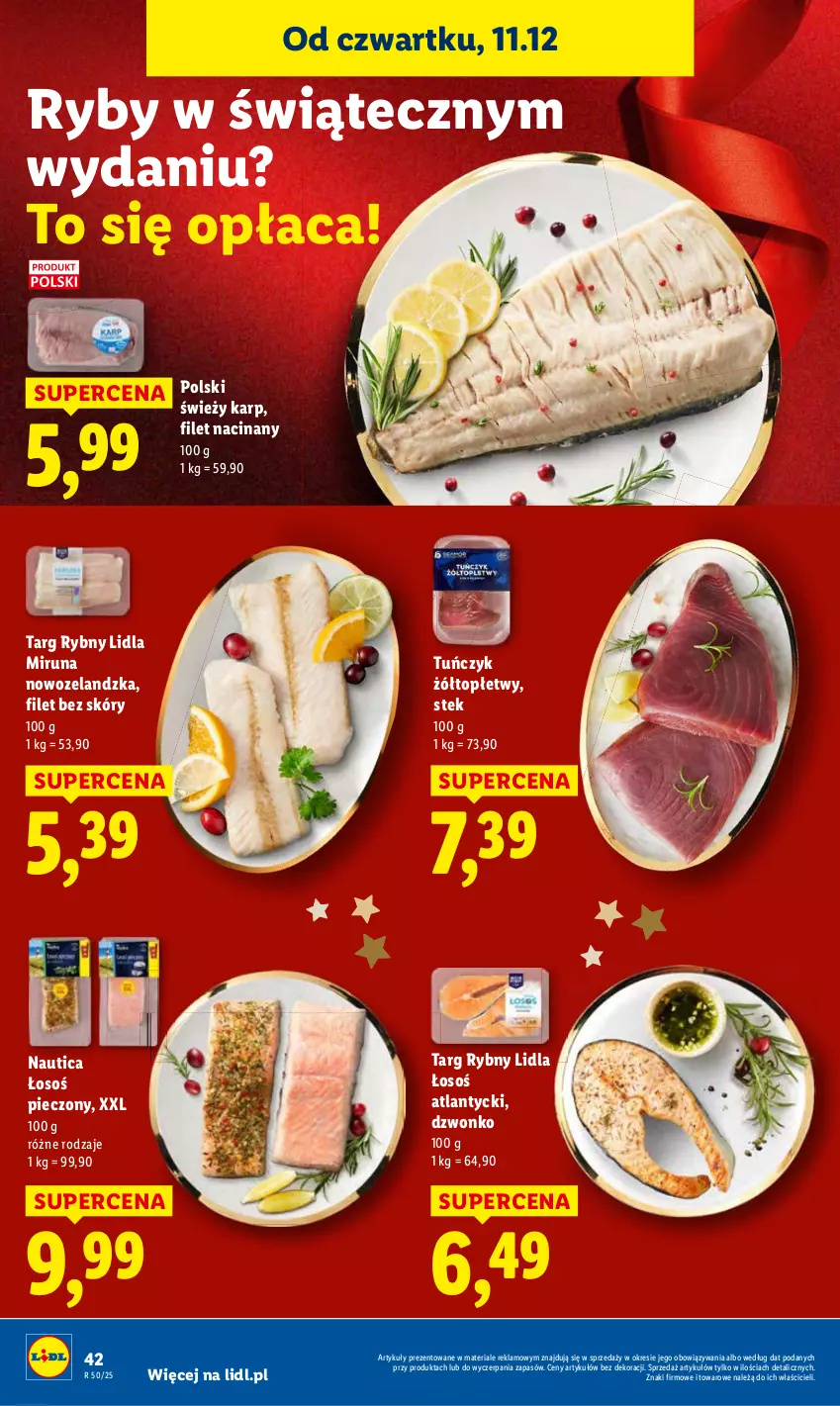 Gazetka promocyjna Lidl - GAZETKA - ważna 11.12 do 14.12.2025 - strona 42 - produkty: Miruna, Stek