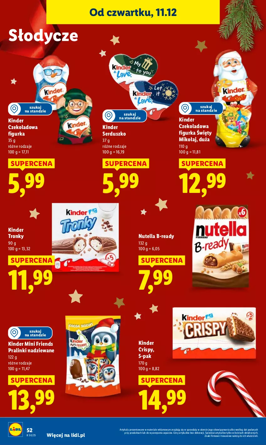 Gazetka promocyjna Lidl - GAZETKA - ważna 11.12 do 14.12.2025 - strona 52 - produkty: Kinder, Ser