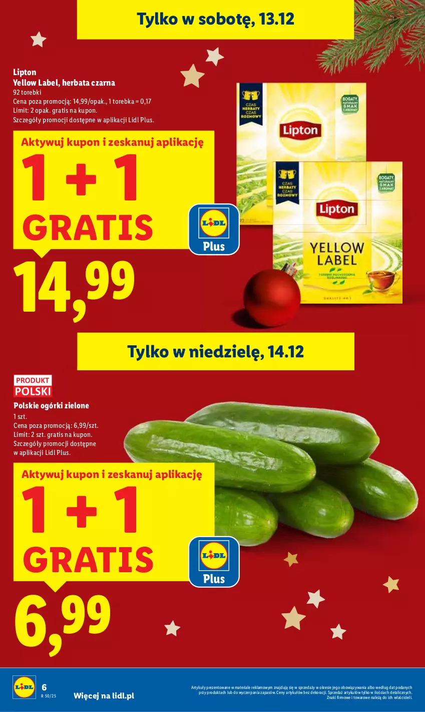 Gazetka promocyjna Lidl - GAZETKA - ważna 11.12 do 14.12.2025 - strona 6 - produkty: Gra, Herbata, Herbata czarna, Torebka