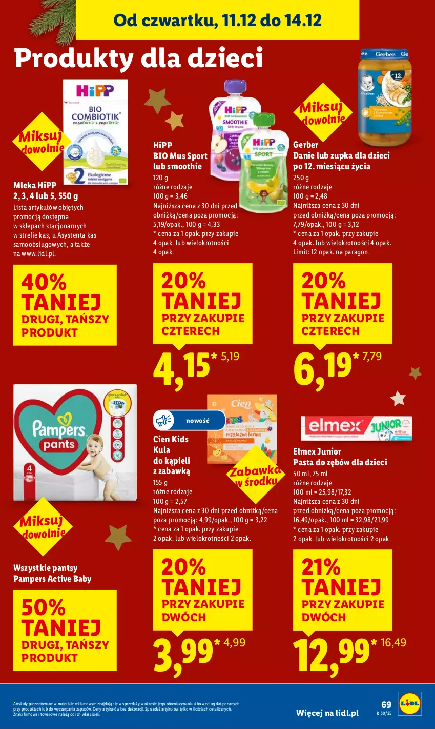 Gazetka promocyjna Lidl - GAZETKA - ważna 11.12 do 14.12.2025 - strona 69 - produkty: Dzieci, Gerber, HiPP, Hipp Bio, Mus, Por, Sport, Zabawka