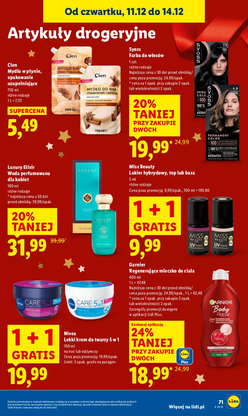 Gazetka promocyjna Lidl - GAZETKA - ważna 11.12 do 14.12.2025 - strona 71 - produkty: Garnier, Gra, Syoss