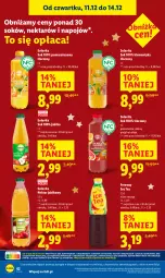 Gazetka promocyjna Lidl - GAZETKA - Gazetka - ważna od 14.12 do 14.12.2025 - strona 62 - produkty: Sok, Ice tea, Nektar, Grejpfrut