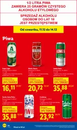 Gazetka promocyjna Lidl - GAZETKA - Gazetka - ważna od 14.12 do 14.12.2025 - strona 64 - produkty: Piwa, Warka, Carlsberg