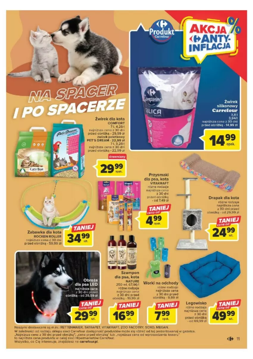 Gazetka promocyjna Carrefour - ważna 29.08 do 09.09.2023 - strona 3 - produkty: Drapak, LEGO, Legowisko, Przysmaki, Roller, Szampon, Tatra, Vitakraft, Zabawka