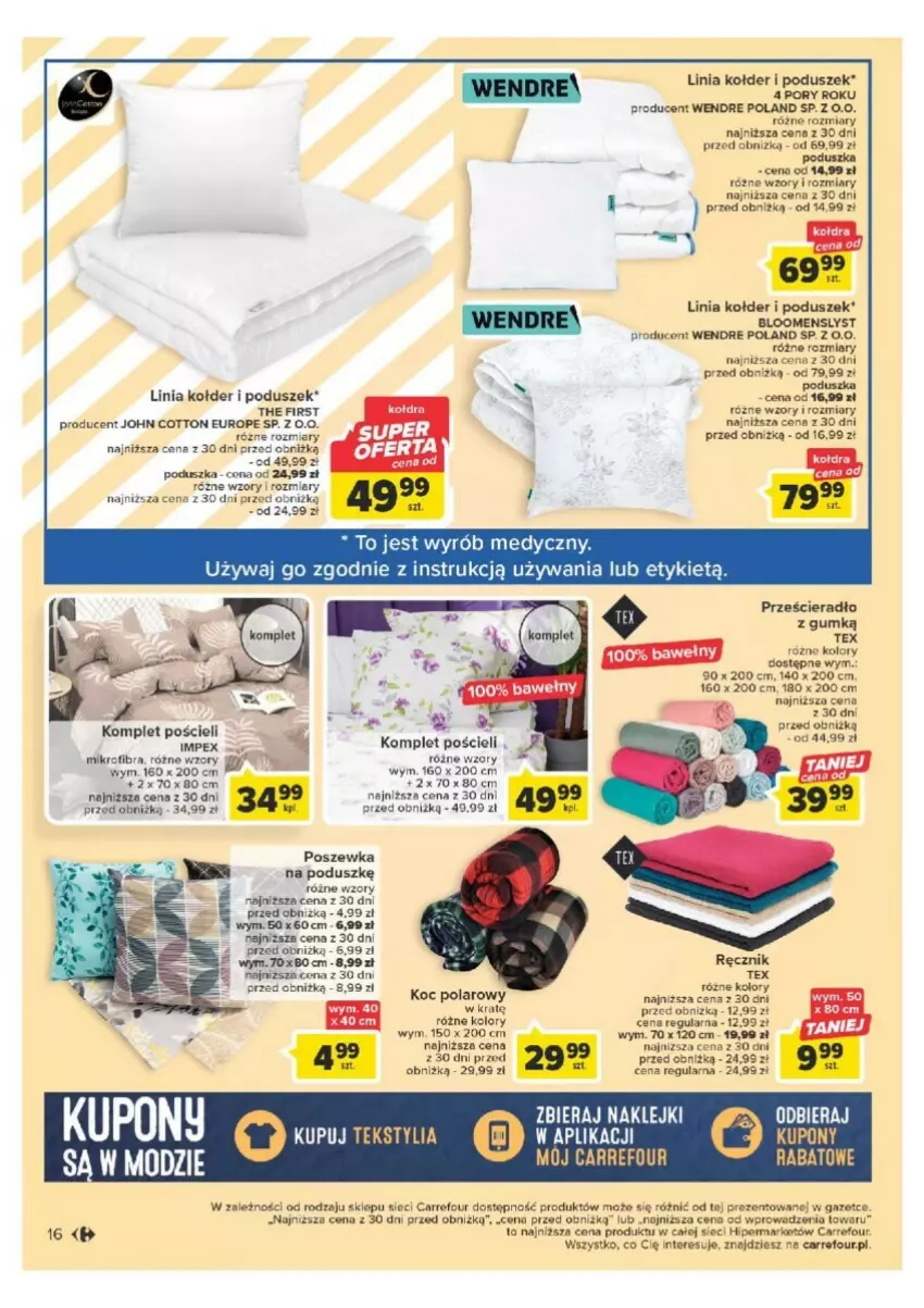 Gazetka promocyjna Carrefour - ważna 29.08 do 09.09.2023 - strona 8 - produkty: Klej, Koc, Komplet pościeli, Poduszka, Por, Pościel, Poszewka, Prześcieradło, Ręcznik