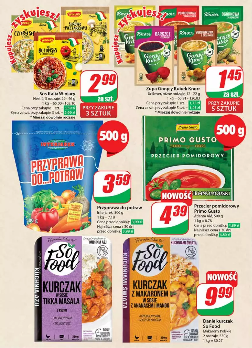 Gazetka promocyjna Dino - Gazetka 16 / 2024 - ważna 17.04 do 23.04.2024 - strona 20 - produkty: Ananas, Fa, Gin, Knorr, Kubek, Kuchnia, Kurczak, Makaron, Mango, Por, Przyprawa do potraw, So Food, Sos, Winiary, Zupa