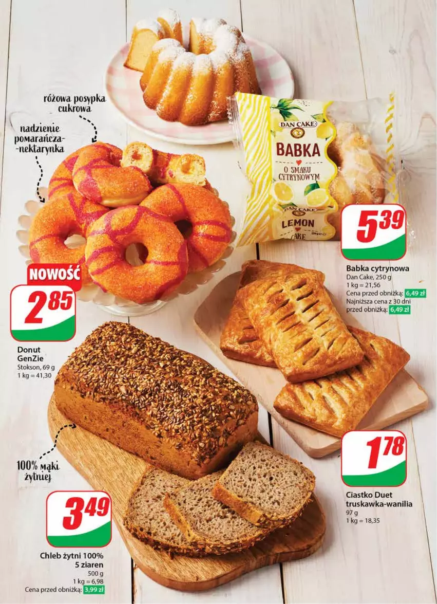 Gazetka promocyjna Dino - Gazetka 16 / 2024 - ważna 17.04 do 23.04.2024 - strona 34 - produkty: Babka, Chleb, Dan Cake