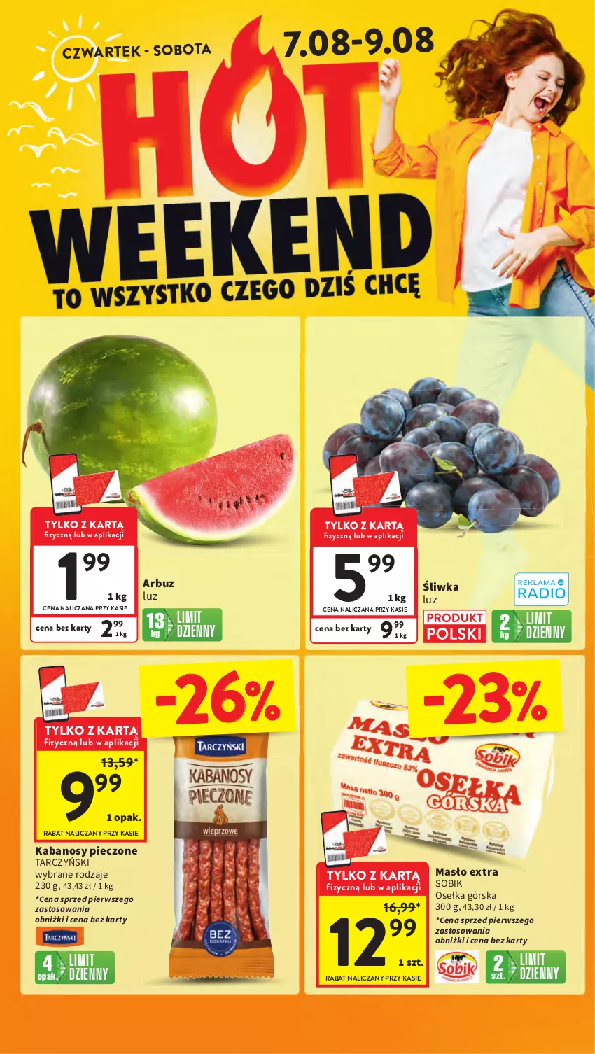 Gazetka promocyjna Intermarche - Gazetka Intermarche - ważna 07.08 do 12.08.2025 - strona 2 - produkty: Arbuz, Kabanos, Masło, Piec, Tarczyński