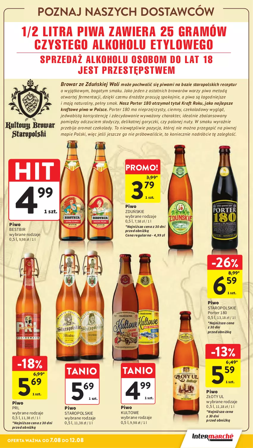 Gazetka promocyjna Intermarche - Gazetka Intermarche - ważna 07.08 do 12.08.2025 - strona 27 - produkty: Drób, Drożdże, Gra, Nuty, Piwa, Piwo, Por